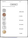 Match the coins and its values