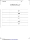 Number names chart 1-10