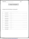 Arrange the numbers in increasing order