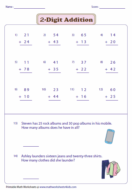 2-digits-addition-worksheets
