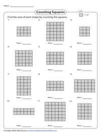 Area of Rectangle by Counting Unit Squares - Level 1