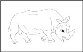 Rhinoceros Coloring Page