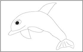 Bottlenose dolphin Coloring Page