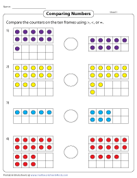 Comparing Numbers Using Ten Frames