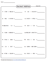 Horizontal Addition: Revision Worksheets | Level 3