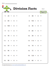 Division Fact - 6