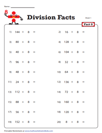 Division Fact - 8