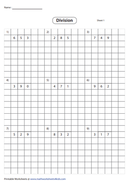 Division using Grids | 2-Digit by 1-Digit