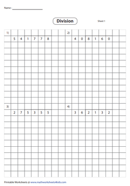 Division using Grids | 4-Digit by 2-Digit