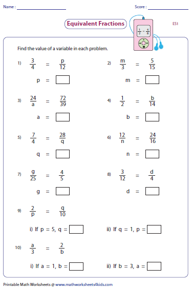equivalent-fraction-worksheets