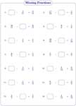 Subtracting Fractions Worksheets