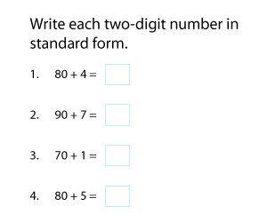 Writing Two-Digit Numbers in Standard Form