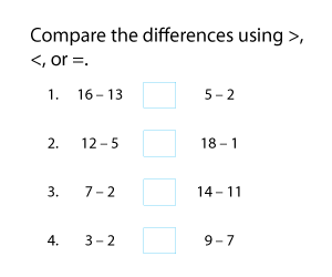 Subtraction within 20 | Comparing Differences