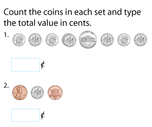 Counting Pennies, Nickels, and Dimes up to $1