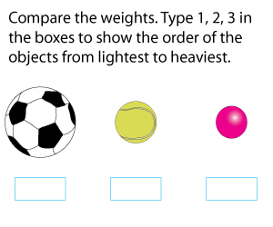 Ordering Objects from Lightest to Heaviest