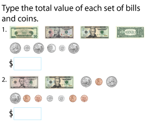 Counting U.S. Bills and Coins within $100