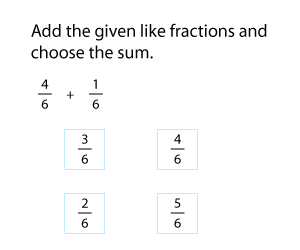 Adding Fractions with Like Denominators