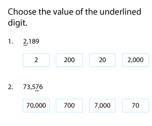 Finding the Value of the Underlined Digits | Multi-digit