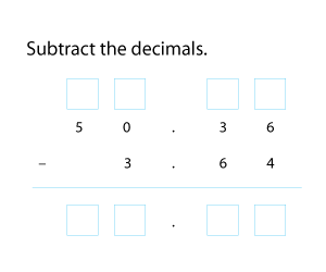 Subtracting Decimals | Two Decimal Places