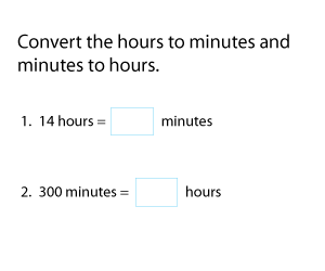 Hours and Minutes Conversion