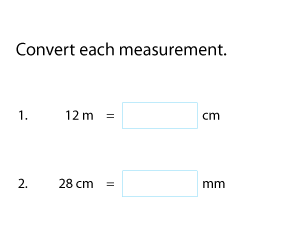 Converting between Millimeters, Centimeters, and Meters