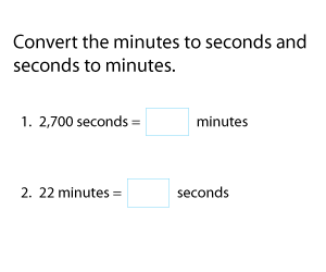 Minutes and Seconds Conversion