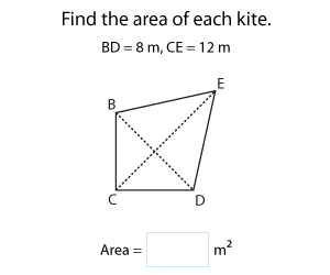 Area of a Kite | Metric Units