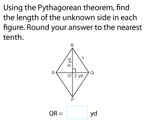 Applications of Pythagorean Theorem in Shapes | Customary