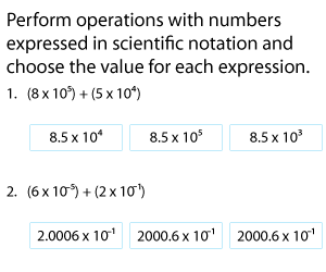 Operations with Numbers Expressed in Scientific Notation