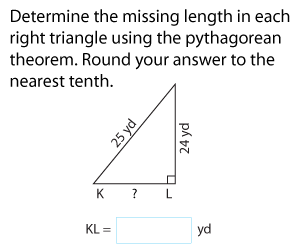 Pythagorean Theorem - Unknown Side Lengths | Customary