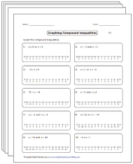 Compound Inequalities Worksheets