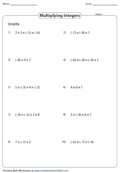 multiplying-and-dividing-integers-worksheets