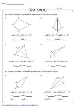 Solve for x | Find the Indicated Angles in a Kite