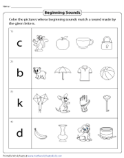 Coloring Pictures | Beginning Sounds