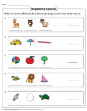 Beginning Sounds and New Words