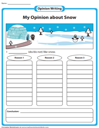 Second Grade Opinion Writing Prompts
