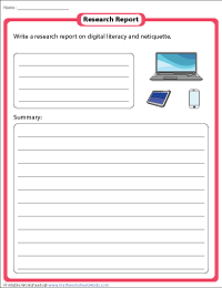 Research Report Writing Prompts for 7th Grade