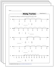 Subtracting Fractions Using a Number Line Model