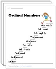 Ordinal Number Charts