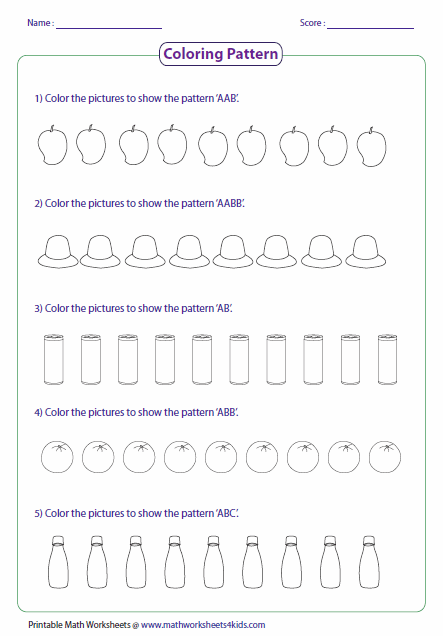 2d Shape Pattern Worksheets Ks1 - repeating pattern worksheets shapes