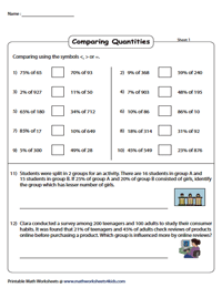 Comparing Quantities: with Word Problems