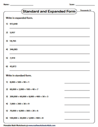 Standard and Expanded Form: Thousands Place Value