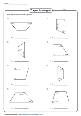 Find the Angles in the Trapezoid | Solve for 'x' - Level 1