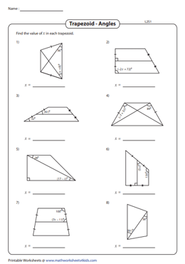 Find the Angles in the Trapezoid | Solve for 'x' - Level 2