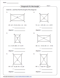 Finding Length of the Diagonal