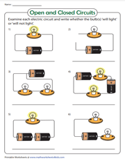 Identify open and closed circuits