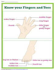 Know your fingers and toes