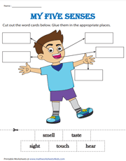 Cut and paste activity (word cards)
