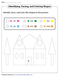 Identifying, Tracing, and Coloring the Shapes in the Picture