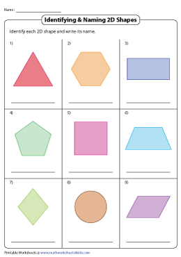 Identifying and Naming 2D Shapes